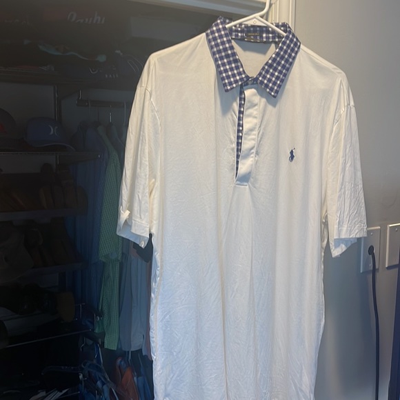 Polo Golf - Golf shirt - never worn size XXL - never worn. White with Navy plaid - Picture 3 of 4